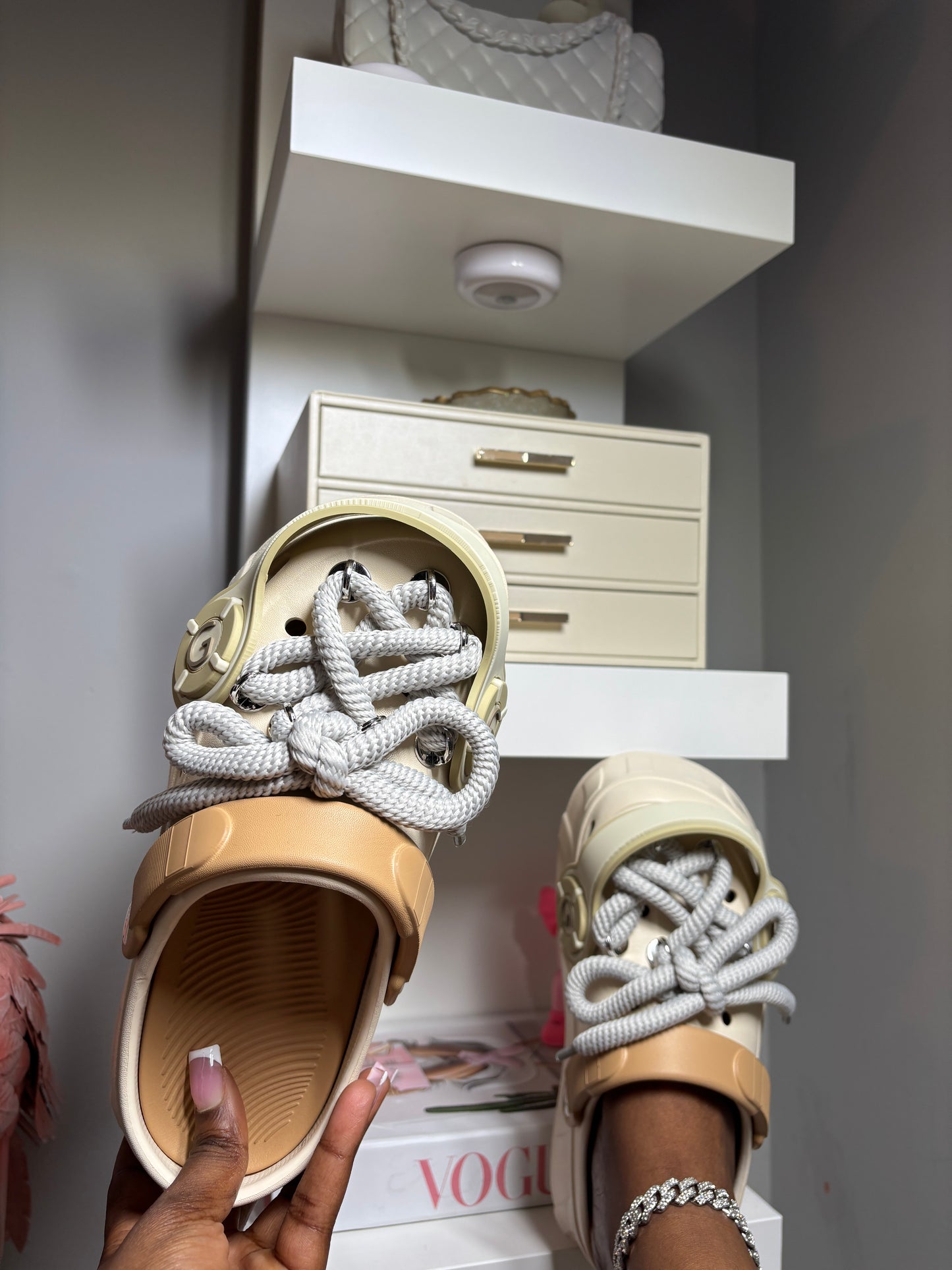 Bold Lace Platform Clogs