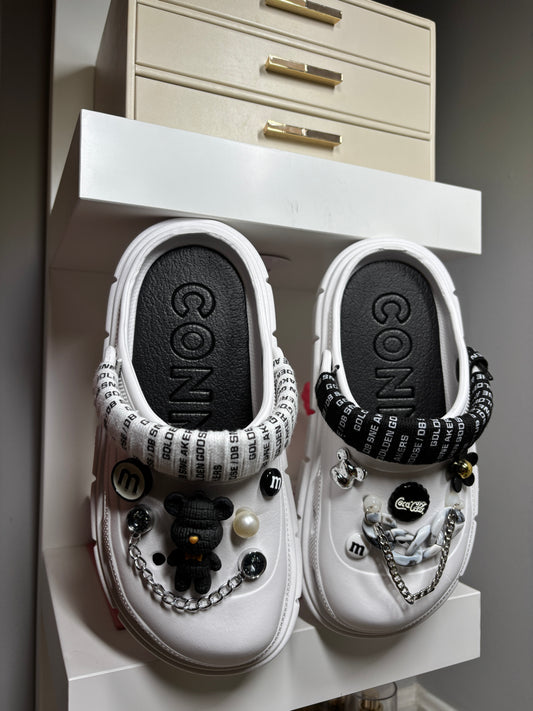Vibrant charm clogs