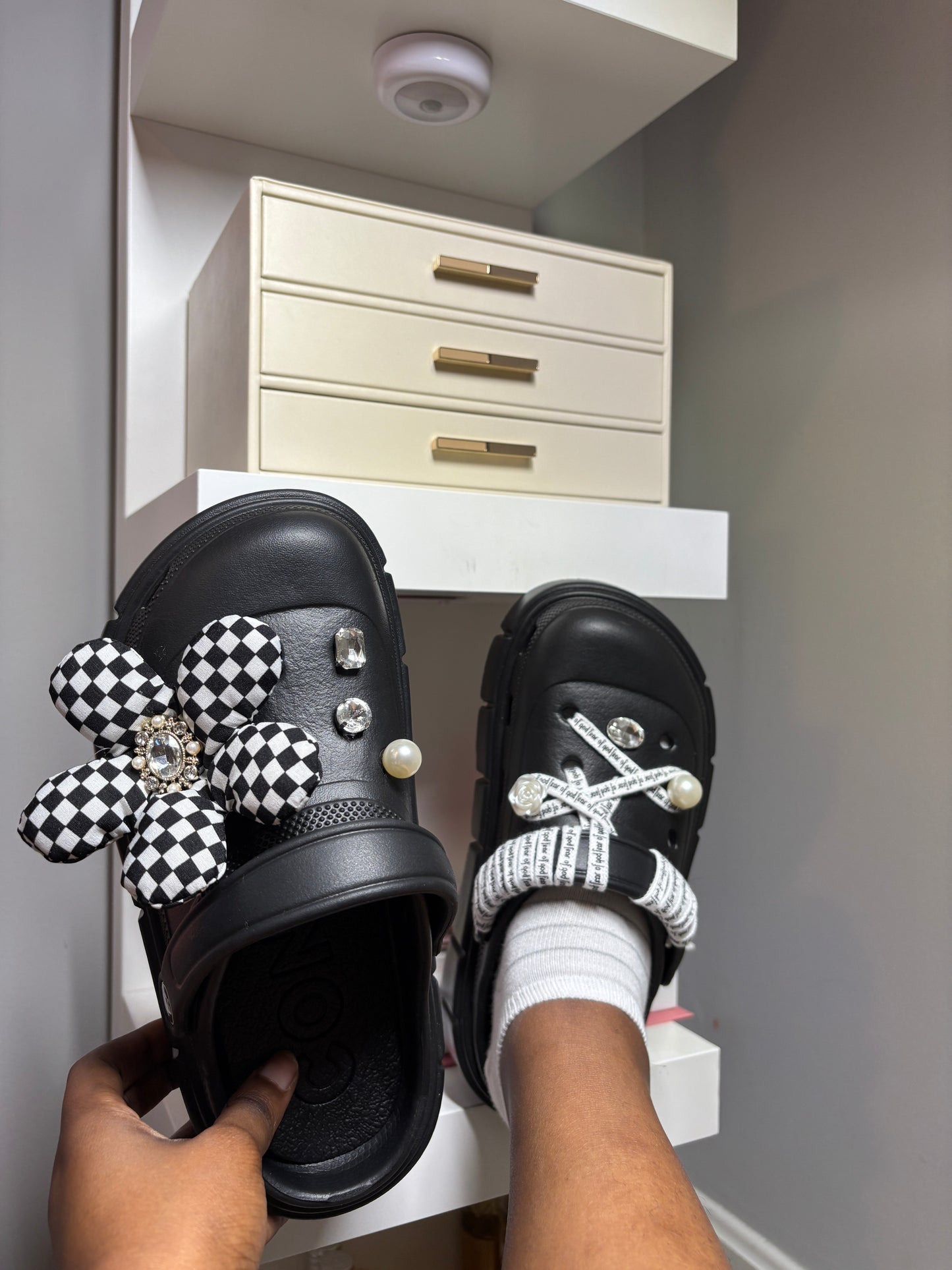 Vibrant charm clogs