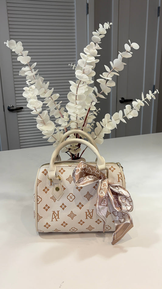 Designer-inspired white mini bag